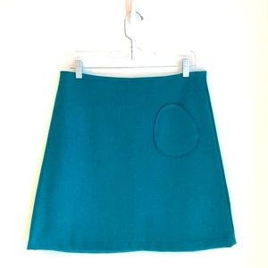 Chalkydigits Made in New Zealand Blue Green Skirt with Adorable Pocket Size 8